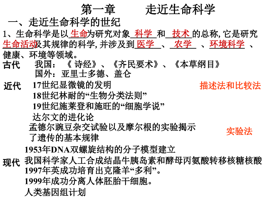 生命科学复习沪教版课件_第1页