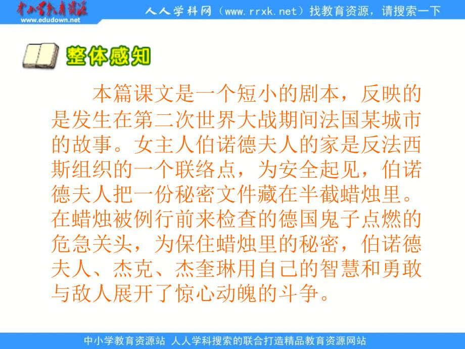 教科版三年级下册半截蜡烛课件1_第3页