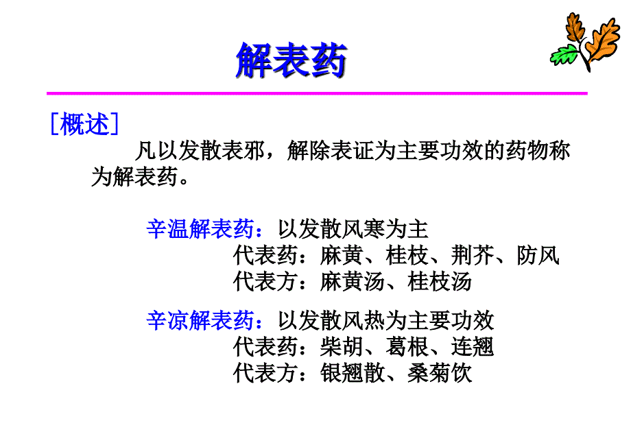 医药卫生中药药理学解表药课件_第1页