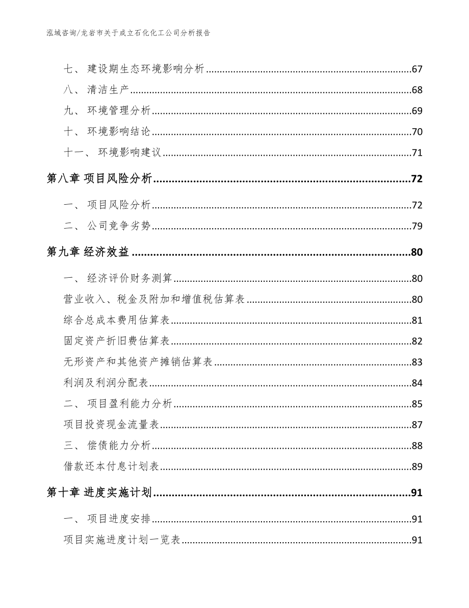 龙岩市关于成立石化化工公司分析报告_第4页