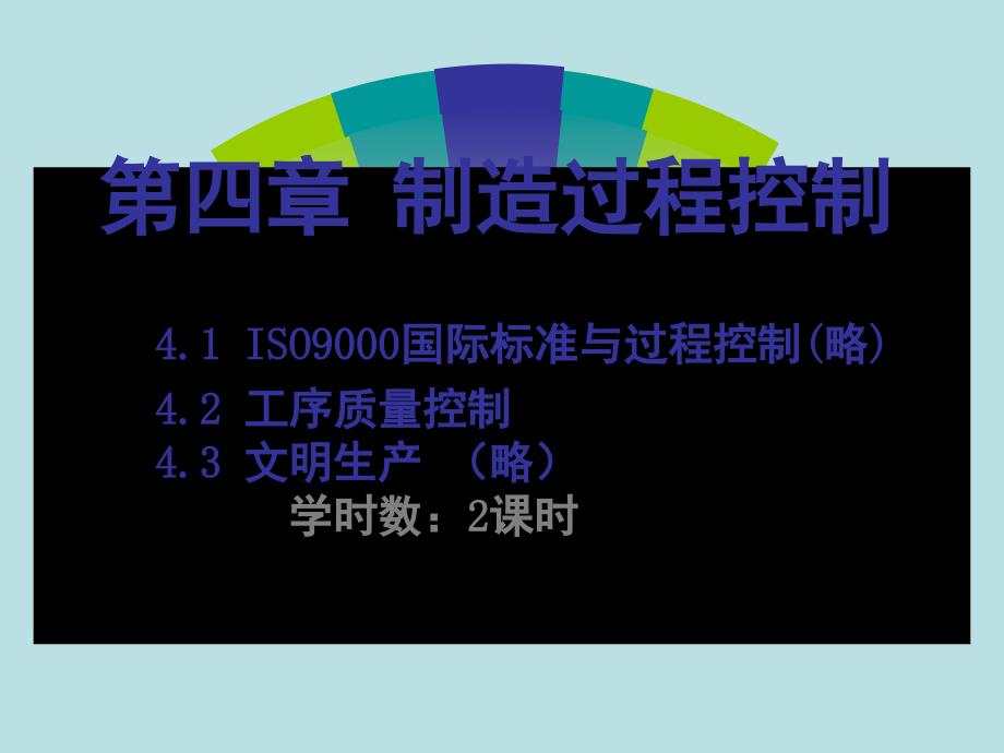 电子产品生产工艺( 第四章 制造过程控制)PPT课件123_第1页