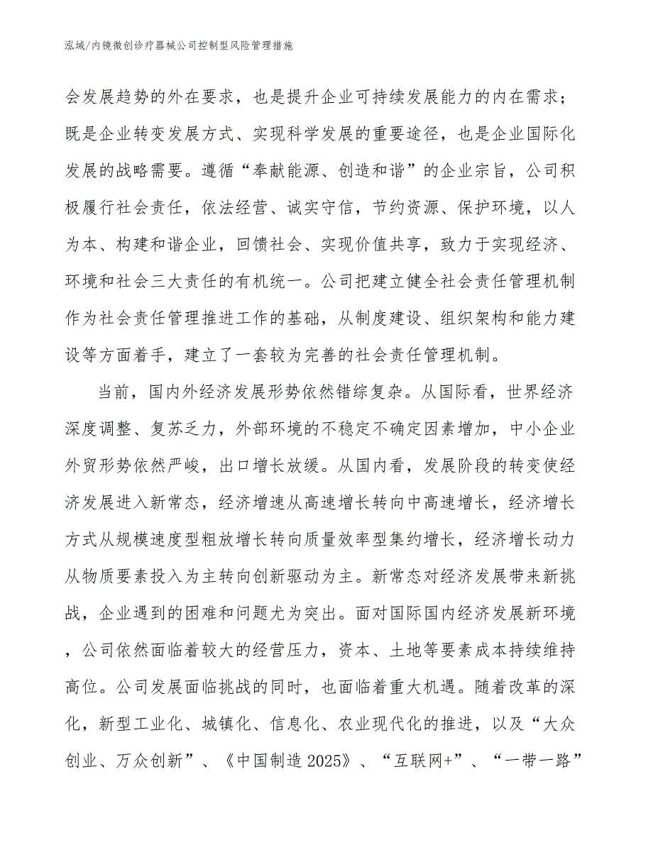 内镜微创诊疗器械公司控制型风险管理措施（参考）_第4页