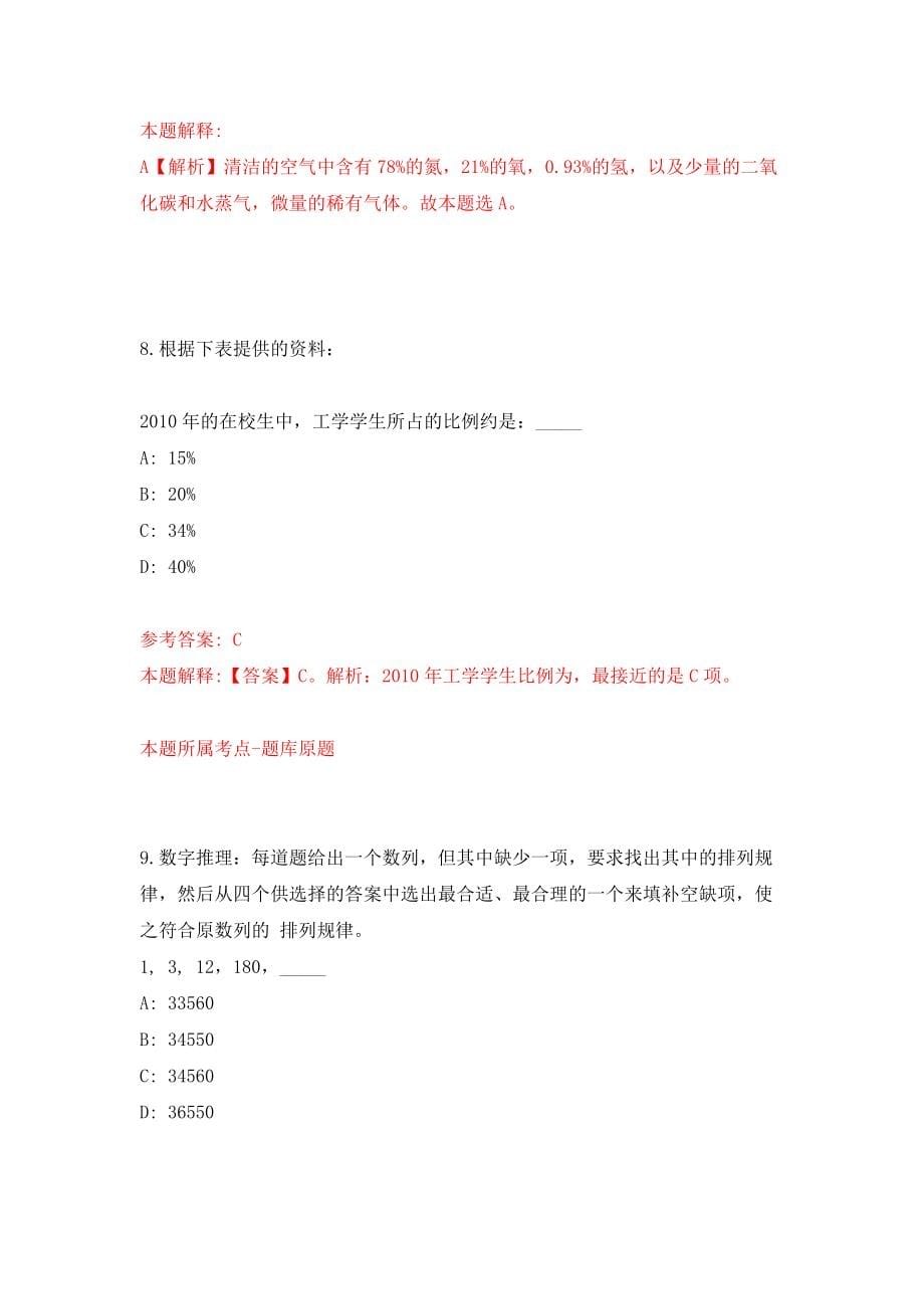 云南省江城哈尼族彝族自治县住房和城乡建设局招考5名公益性岗位人员（同步测试）模拟卷（第73卷）_第5页