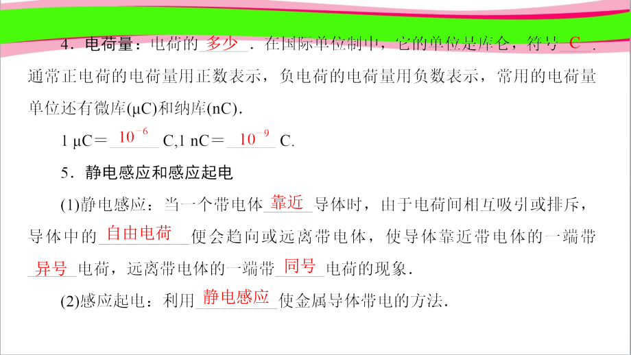 省优获奖ppt课件：第1章-1.电荷-电荷守恒定律_第4页