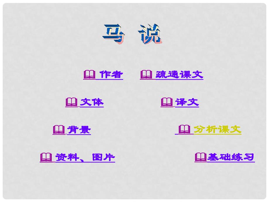 河南省洛阳市第二外国语学校九年级语文上册 马说课件_第1页