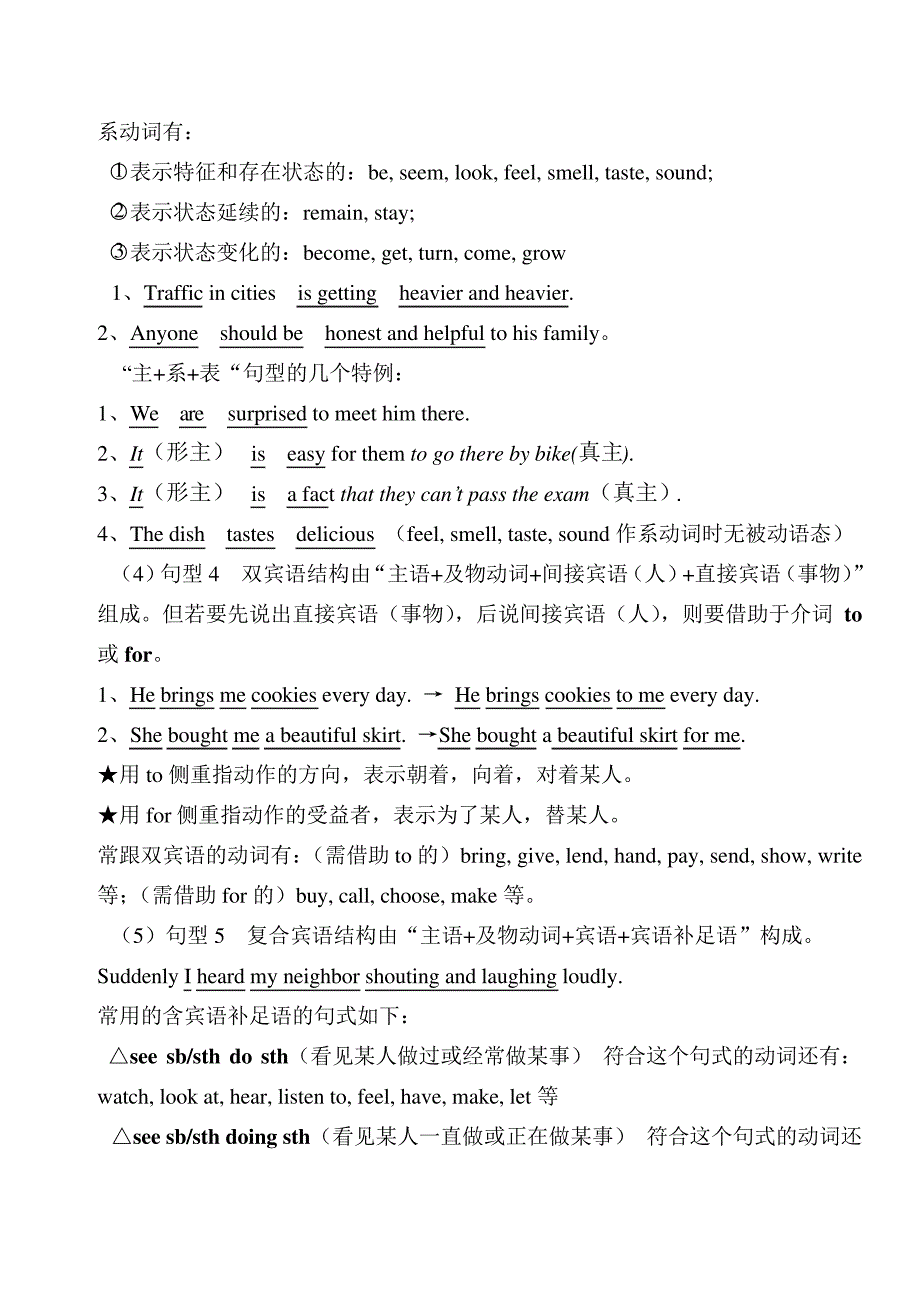 句子成分及简单句的五种基本句型_第3页