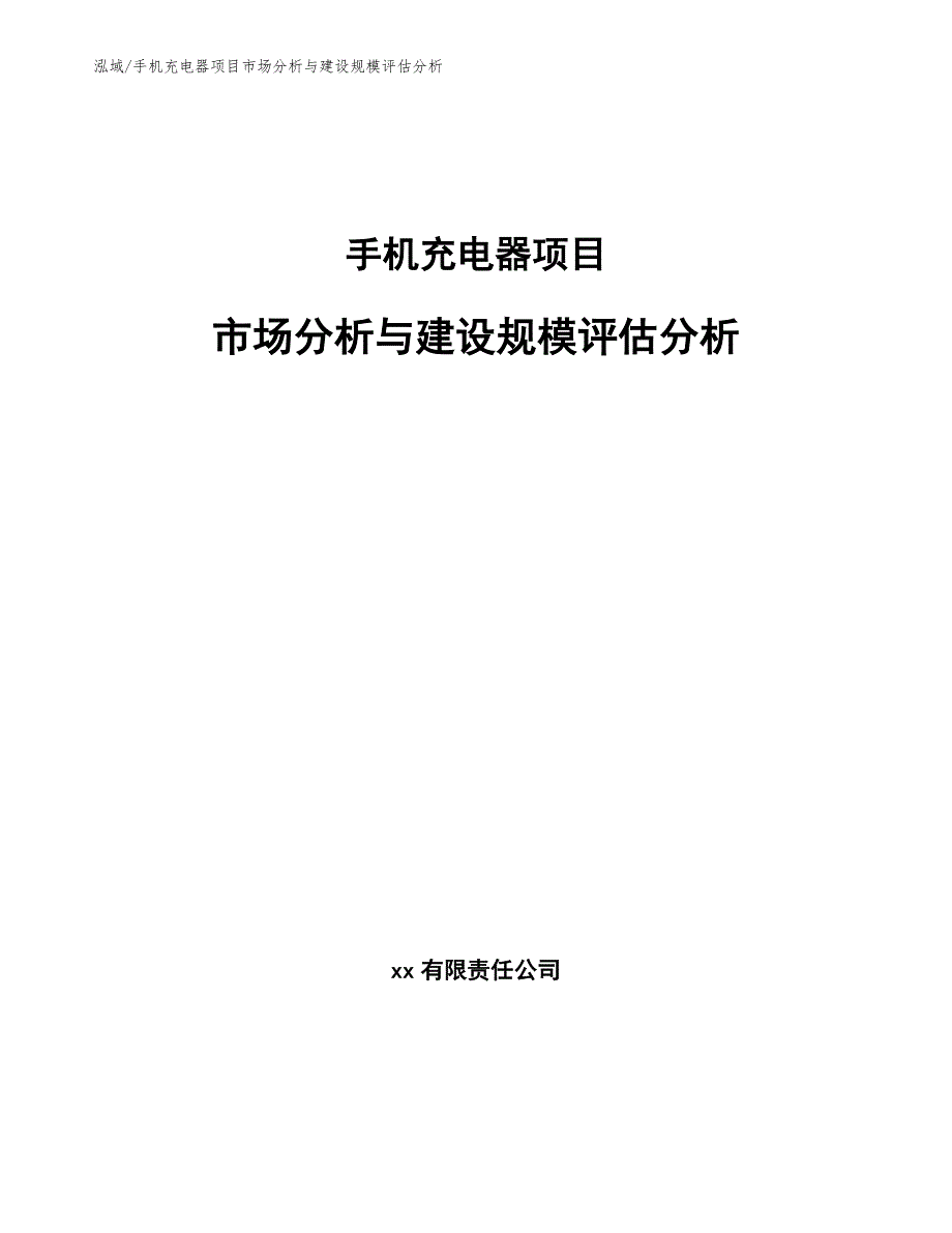 手机充电器项目市场分析与建设规模评估分析【范文】_第1页