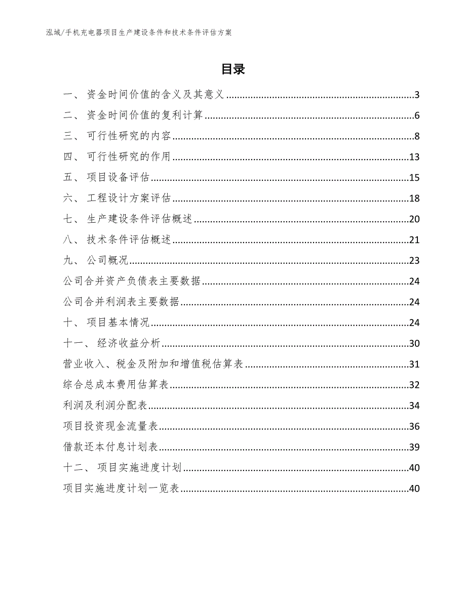 手机充电器项目生产建设条件和技术条件评估方案_第2页