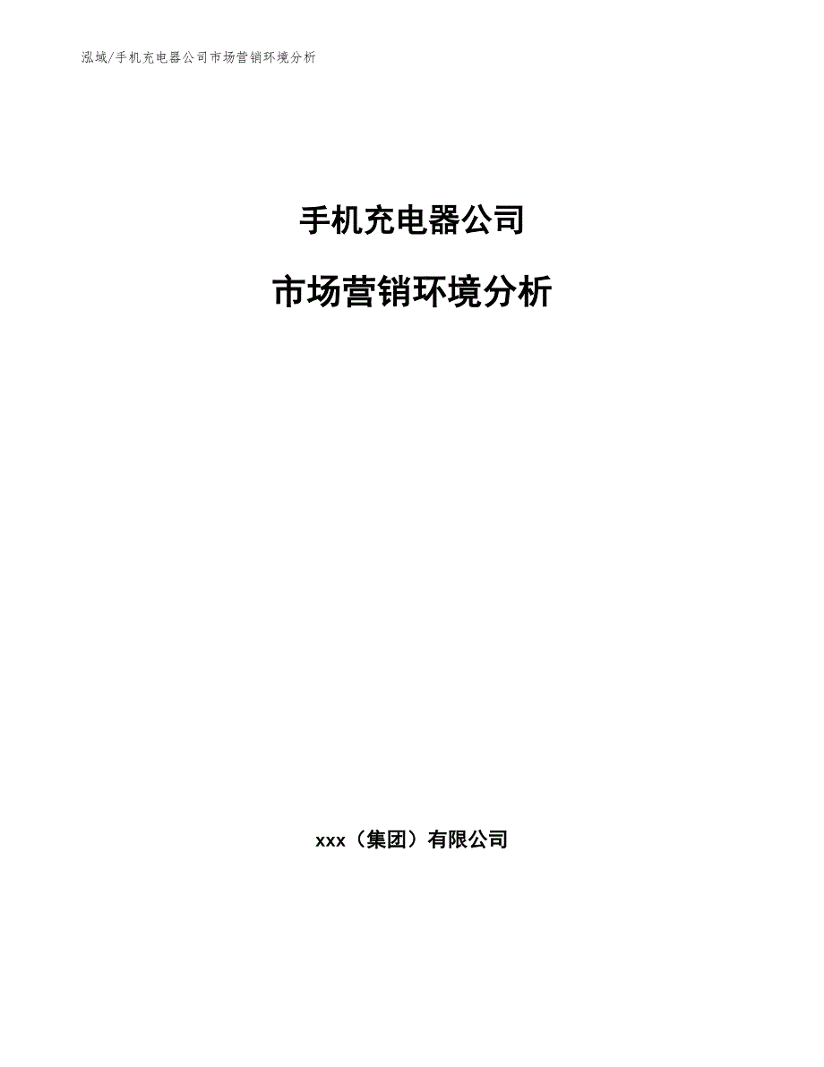 手机充电器公司市场营销环境分析_第1页