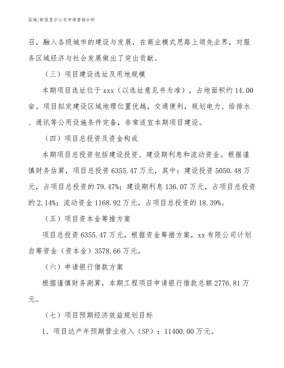 新型显示公司市场营销分析_第4页