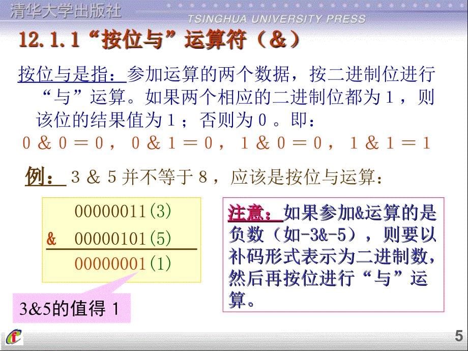 C程序设计(第三版)课件第12章位运算_第5页