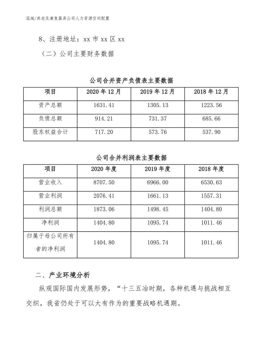 养老及康复器具公司人力资源空间配置（参考）_第3页