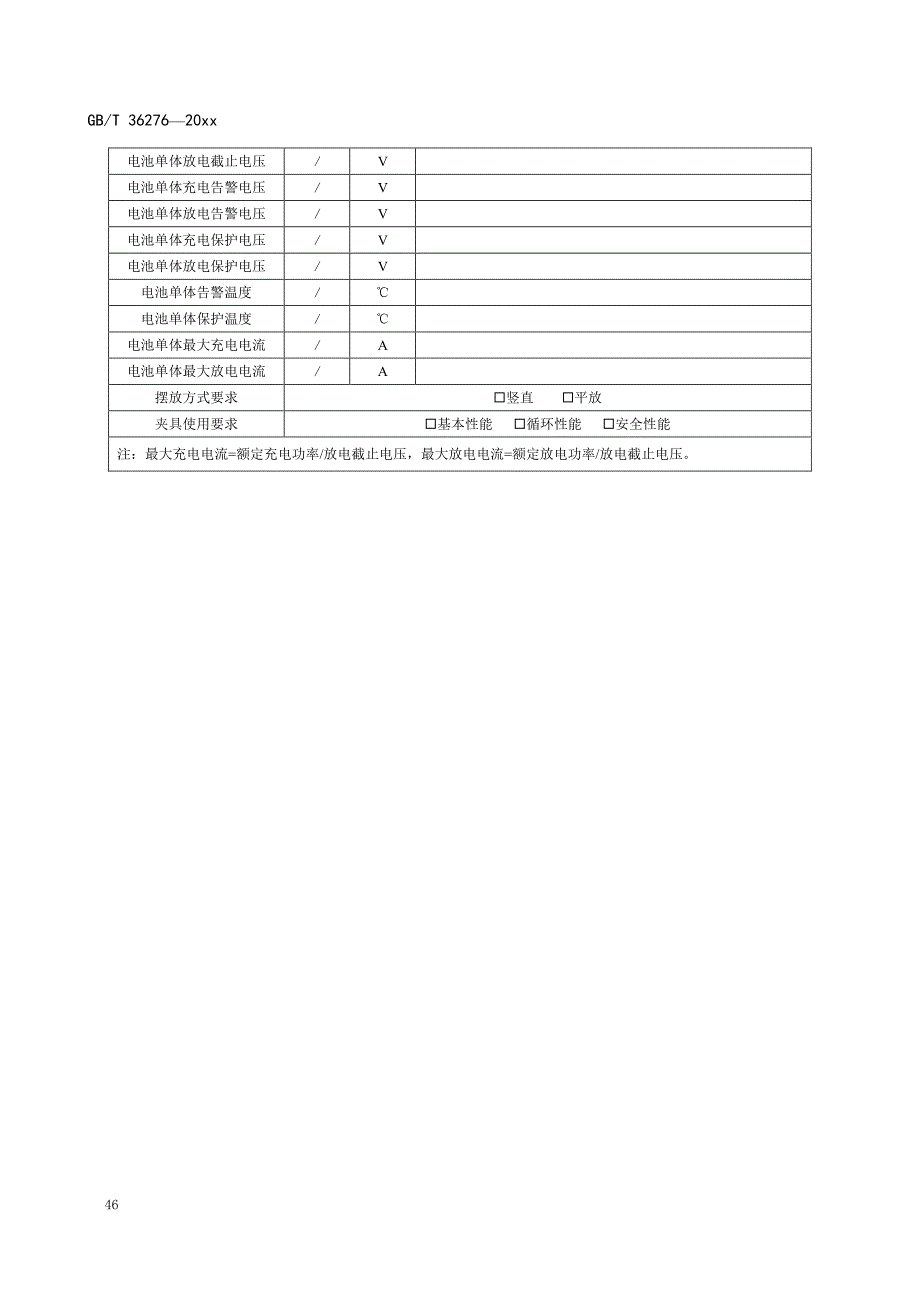 电力储能用锂离子电池试验数据记录表_第2页