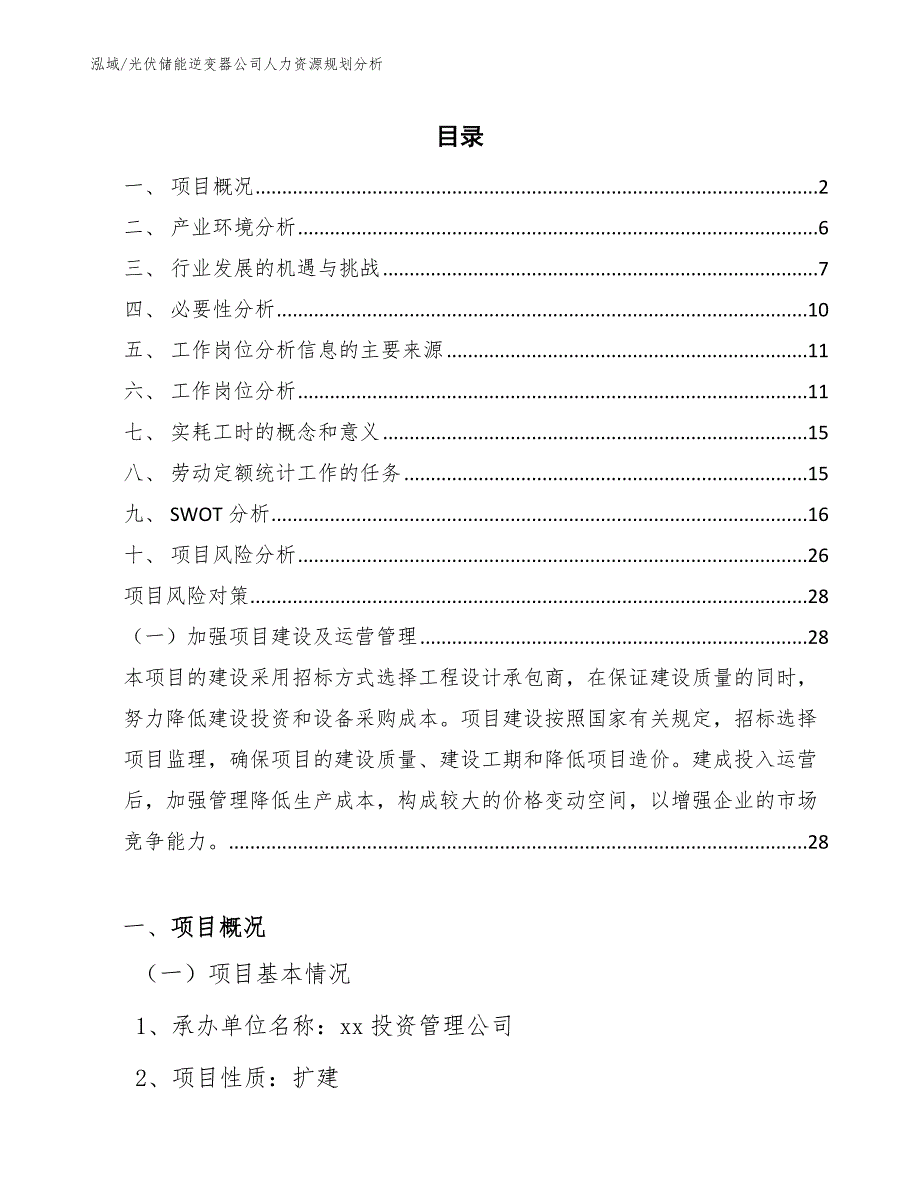 光伏储能逆变器公司人力资源规划分析（范文）_第2页