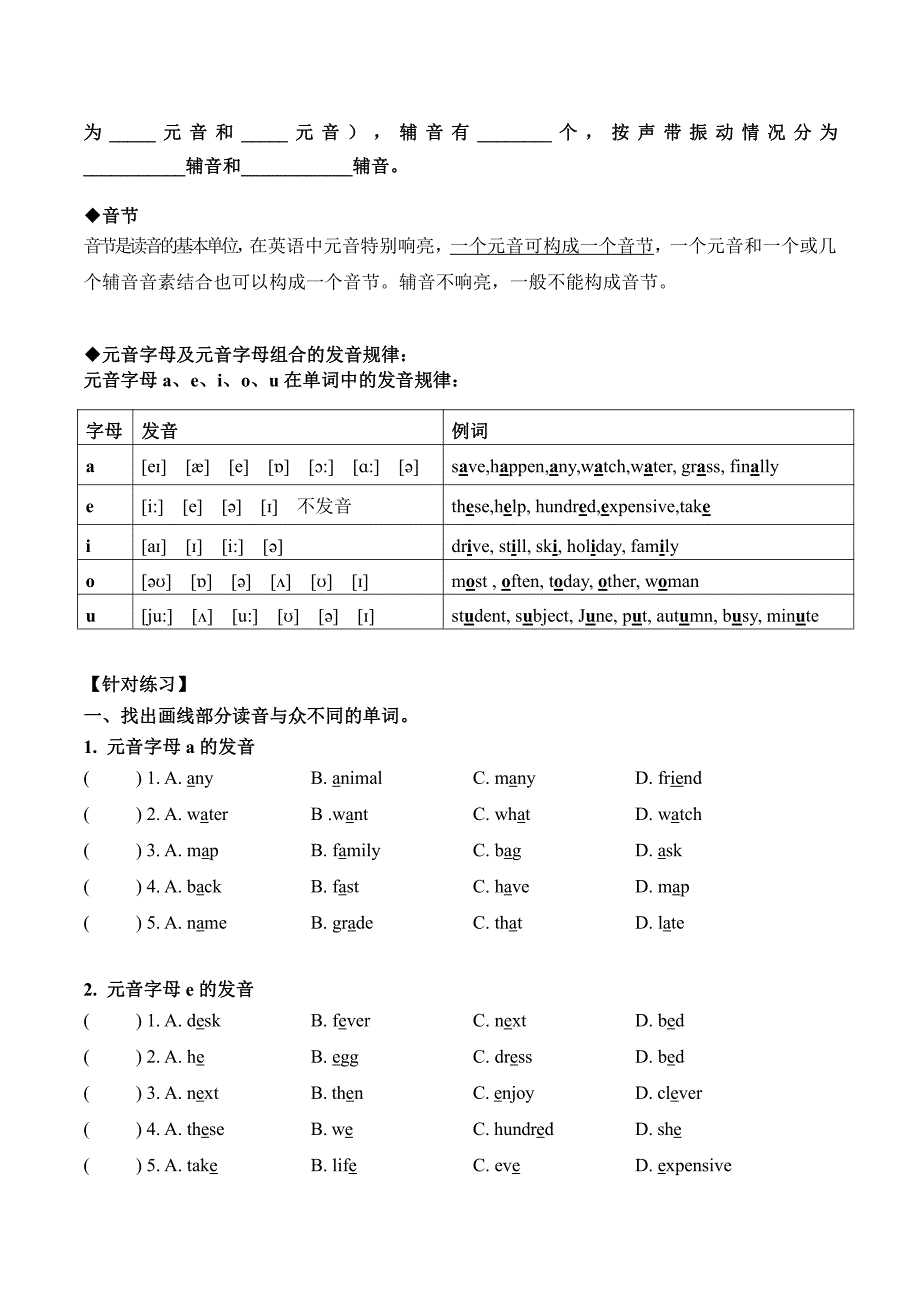 广州市2022年新初一英语分班集训第1讲_第2页