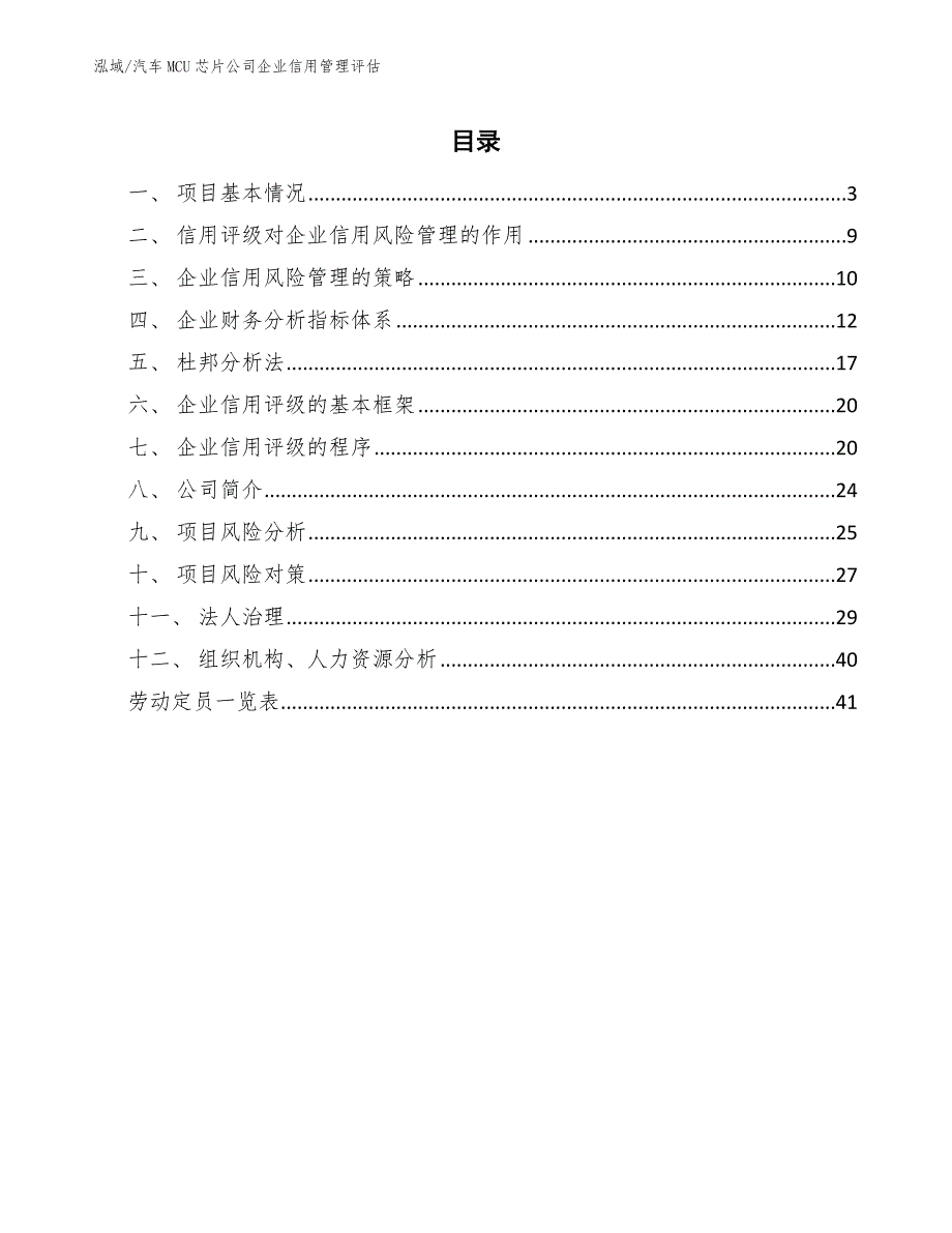 汽车MCU芯片公司企业信用管理评估（参考）_第2页