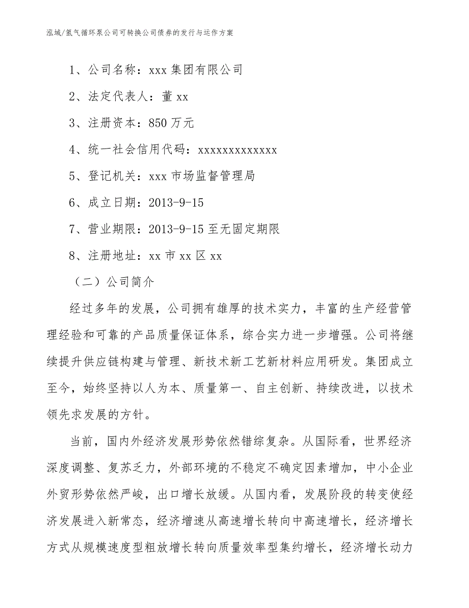 氢气循环泵公司可转换公司债券的发行与运作方案_参考_第2页