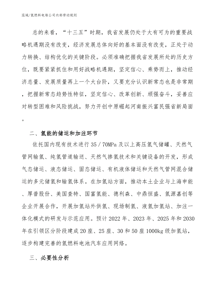 氢燃料电堆公司内部劳动规则_第2页