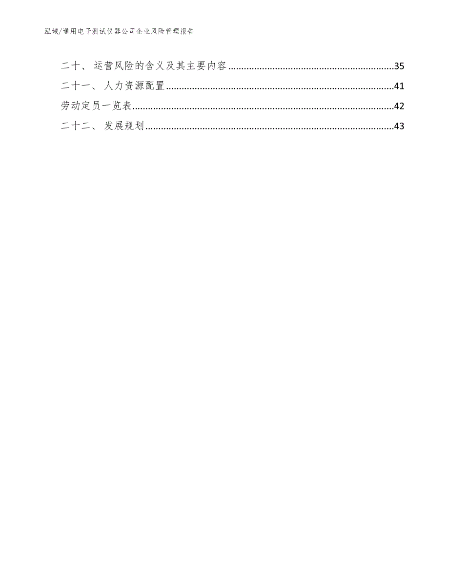 通用电子测试仪器公司企业风险管理报告【范文】_第2页