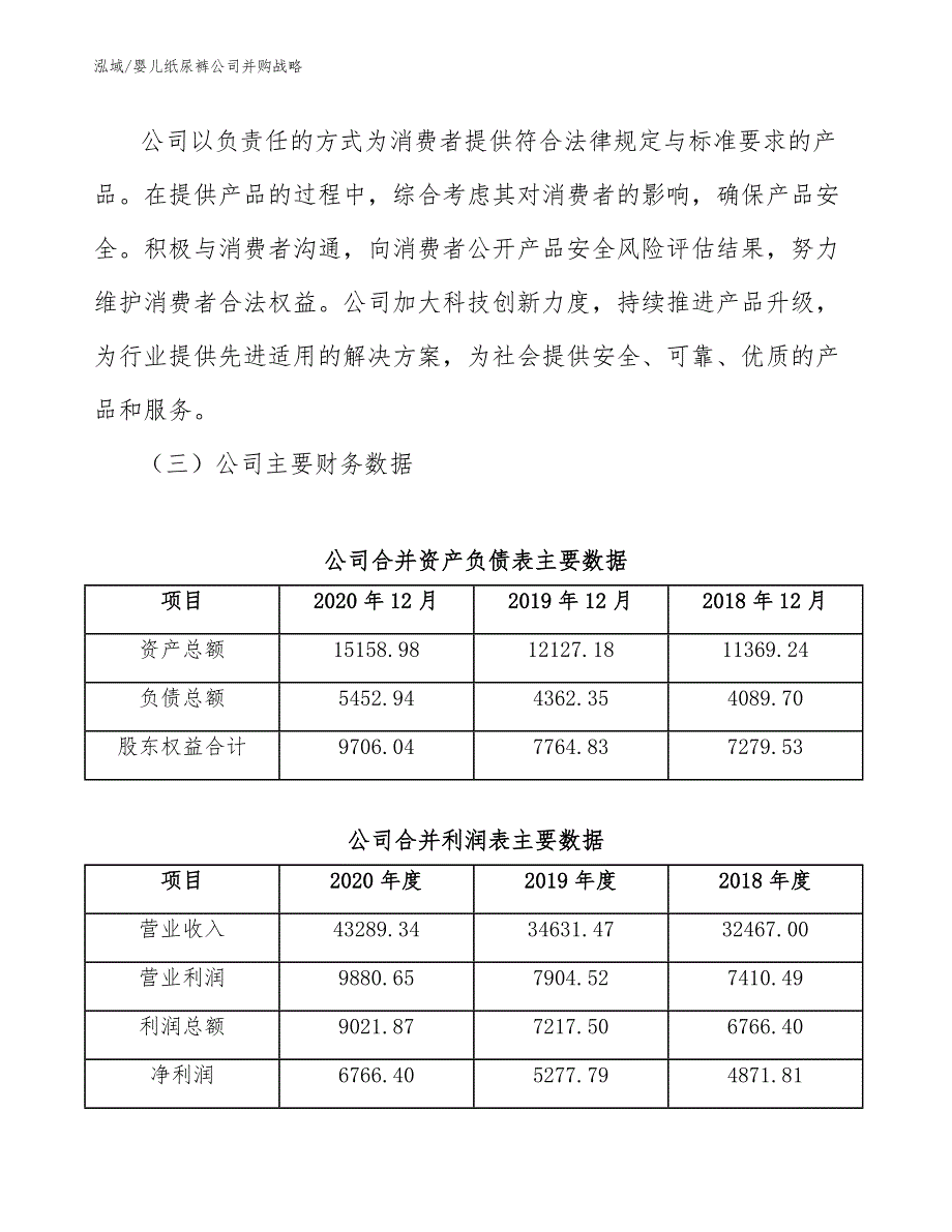 婴儿纸尿裤公司并购战略_范文_第4页