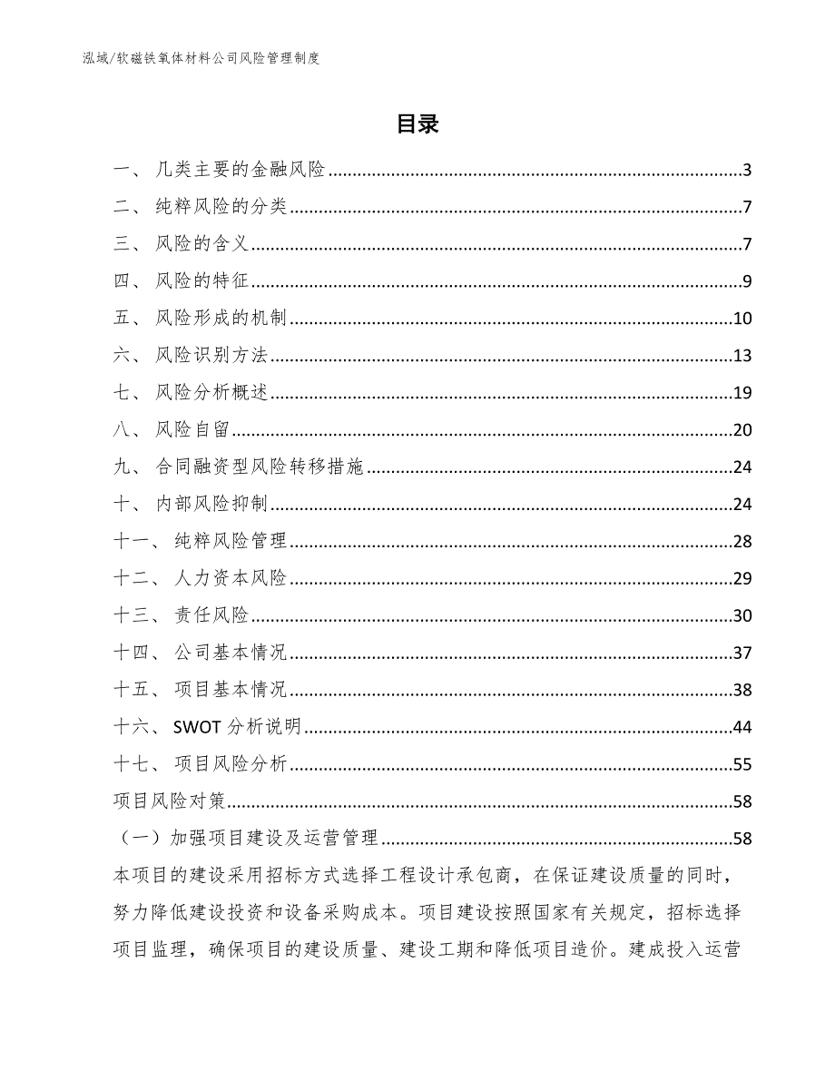 软磁铁氧体材料公司风险管理制度【参考】_第2页