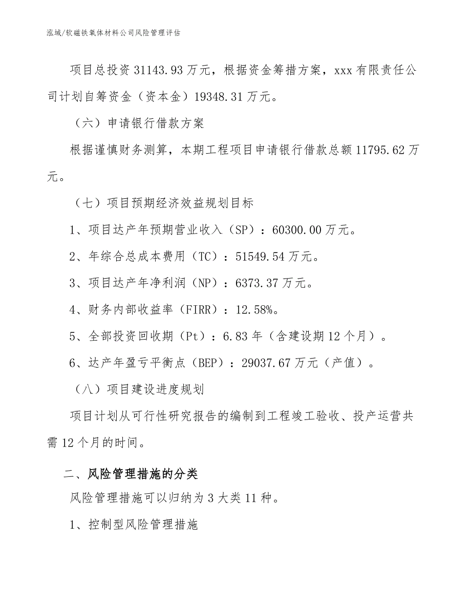 软磁铁氧体材料公司风险管理评估_参考_第4页