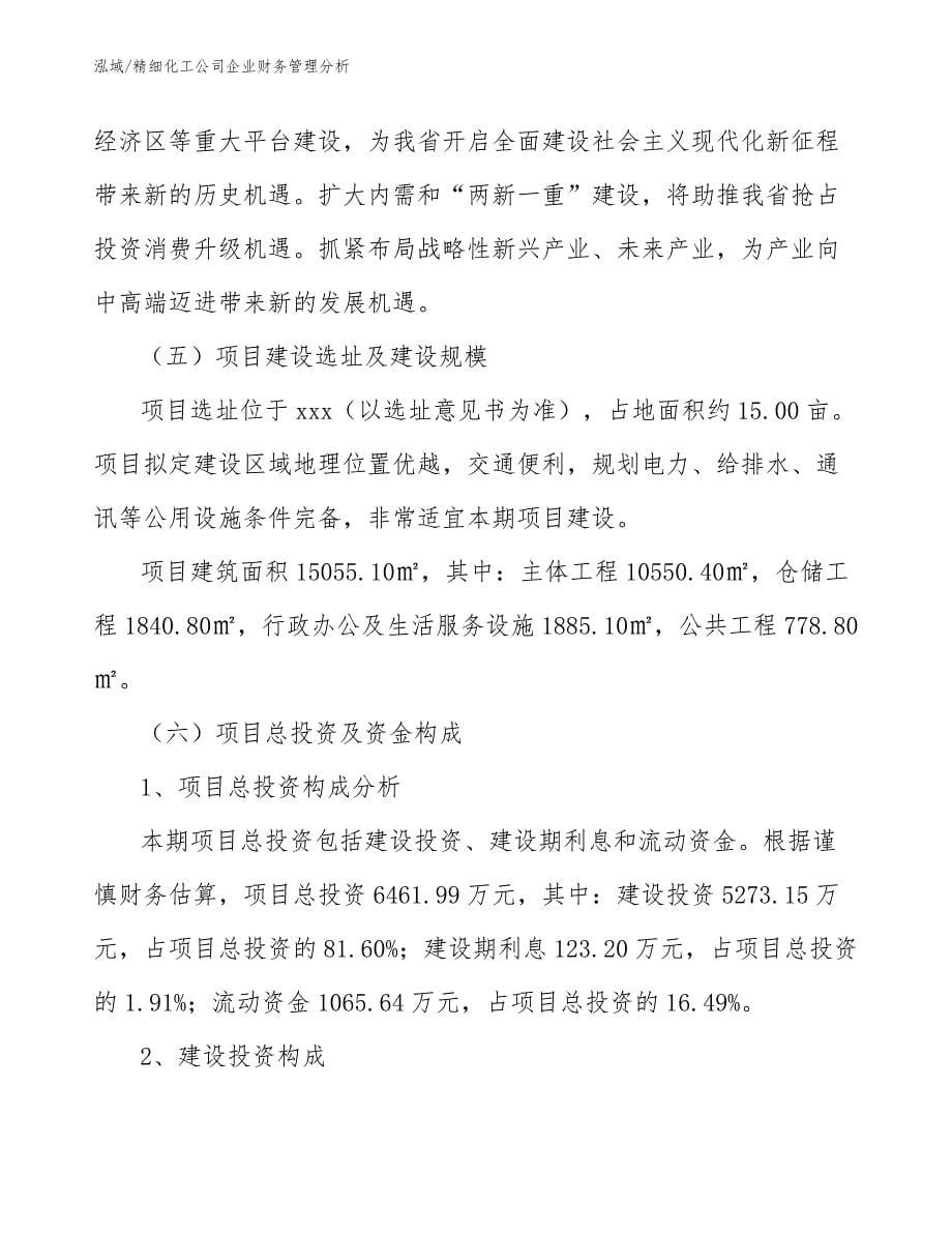 精细化工公司企业财务管理分析_第5页