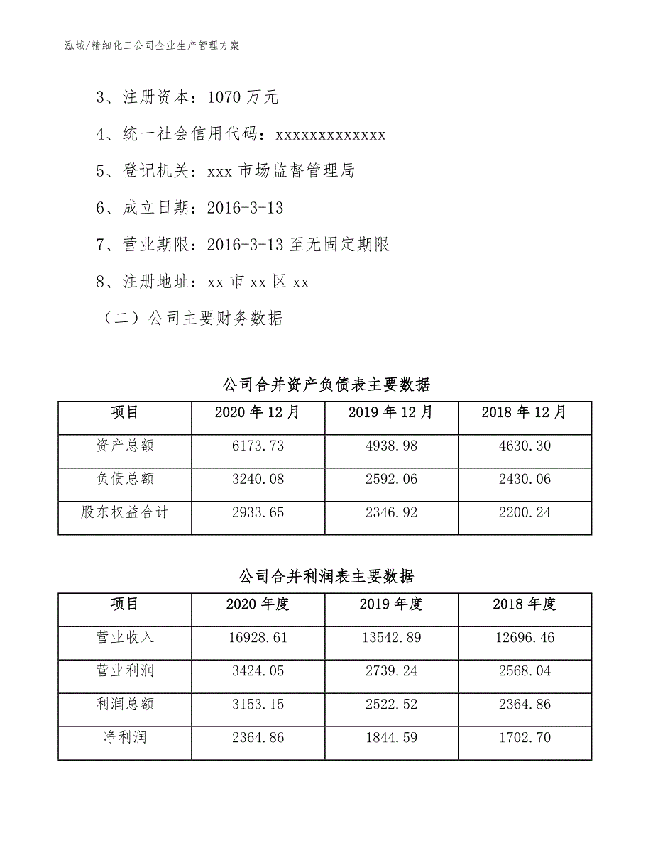 精细化工公司企业生产管理方案（参考）_第3页