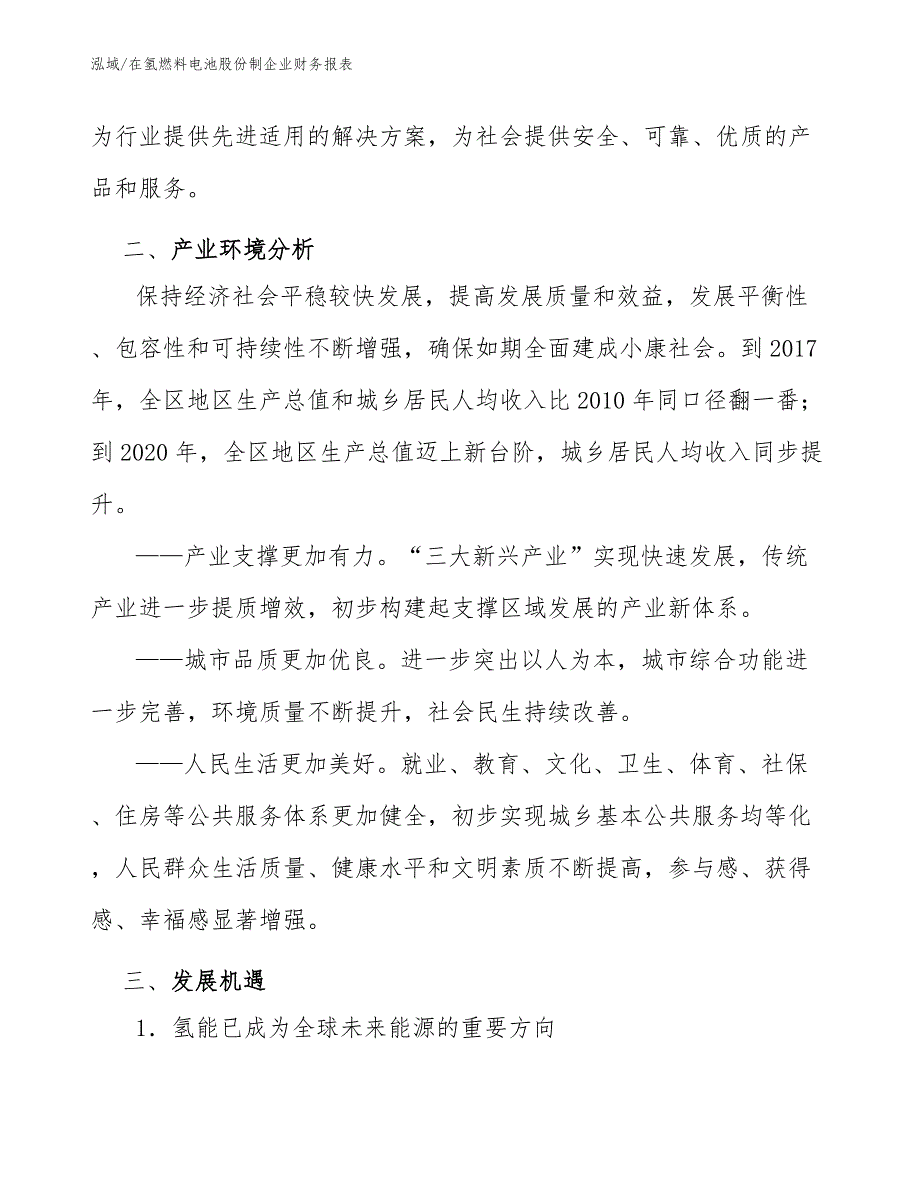 在氢燃料电池股份制企业财务报表_范文_第3页