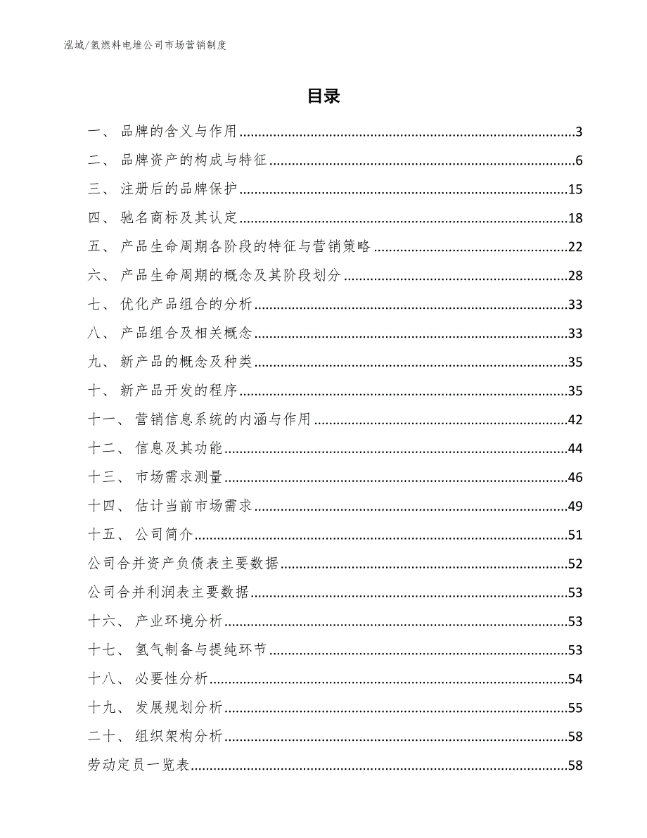 氢燃料电堆公司市场营销制度（范文）_第2页