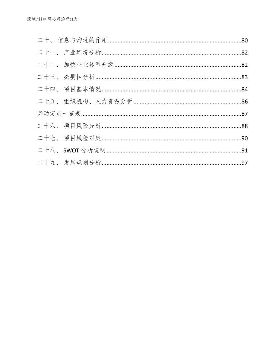 触摸屏公司治理规划_参考_第2页