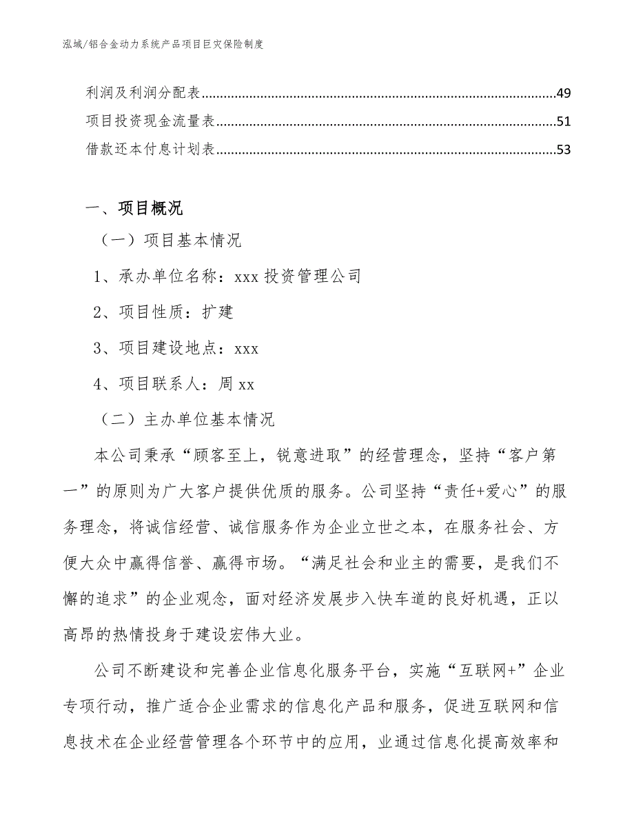 铝合金动力系统产品项目巨灾保险制度（范文）_第2页