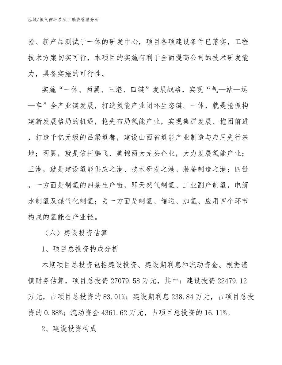 氢气循环泵项目融资管理分析（参考）_第5页