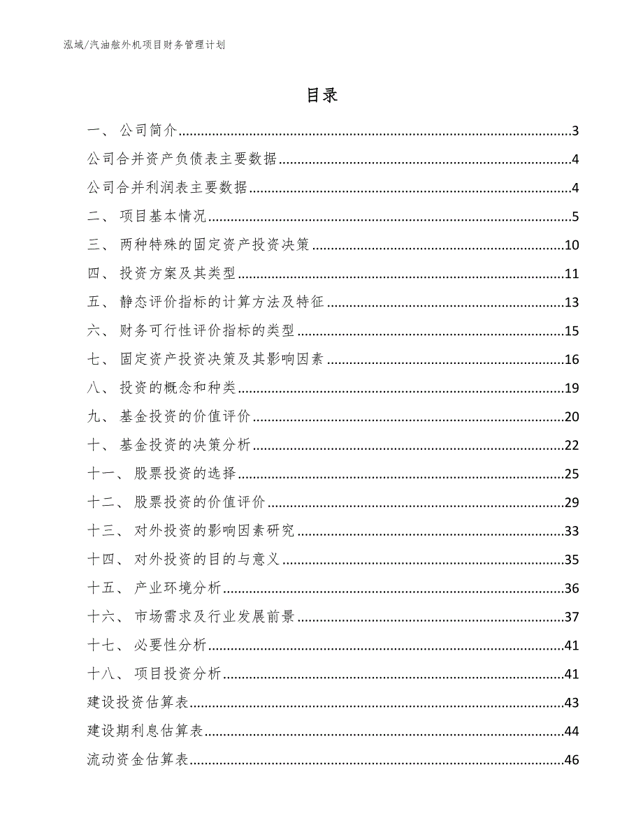 汽油舷外机项目财务管理计划（范文）_第2页