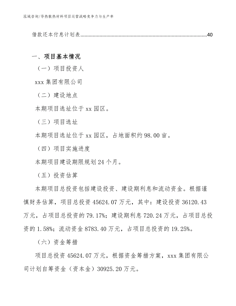 导热散热材料项目运营战略竞争力与生产率（参考）_第3页