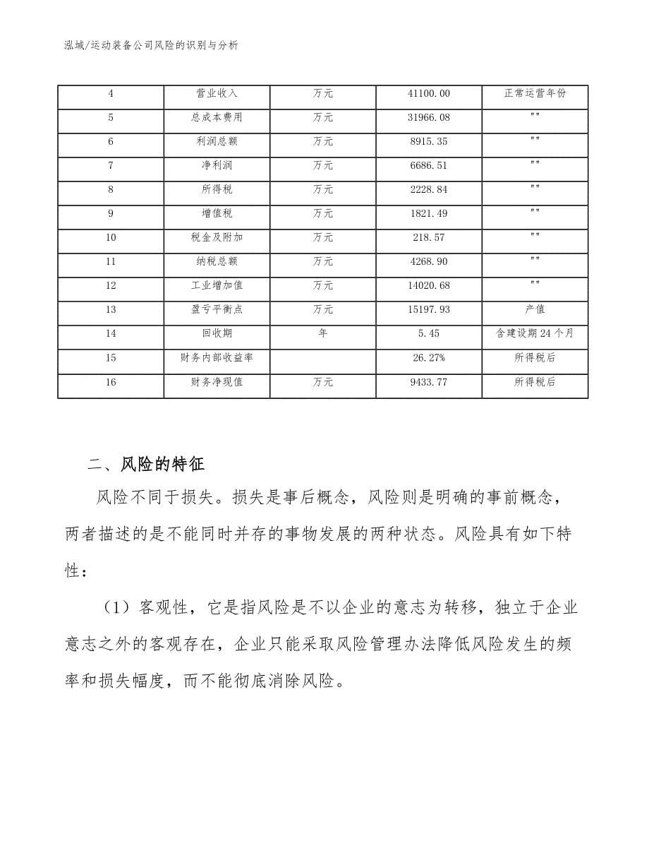 运动装备公司风险的识别与分析_第5页