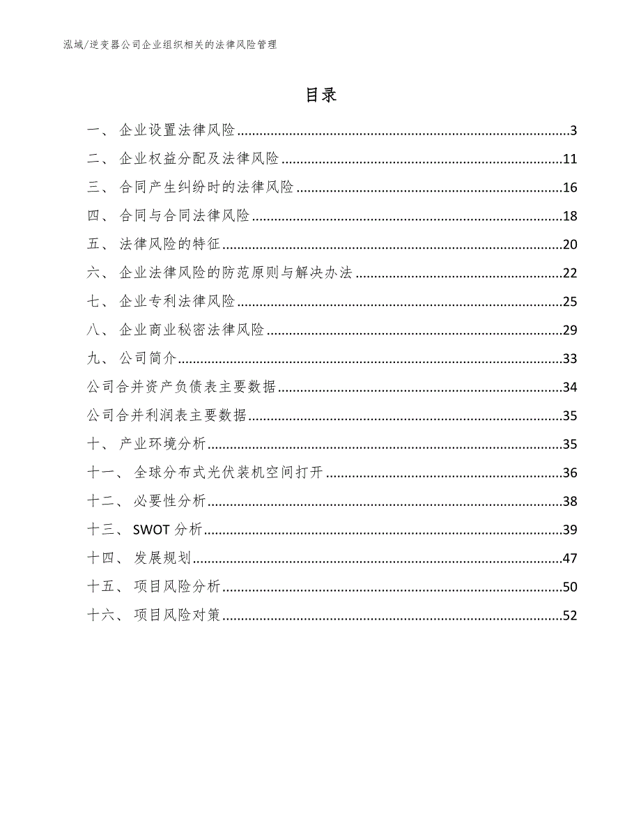 逆变器公司企业组织相关的法律风险管理【范文】_第2页