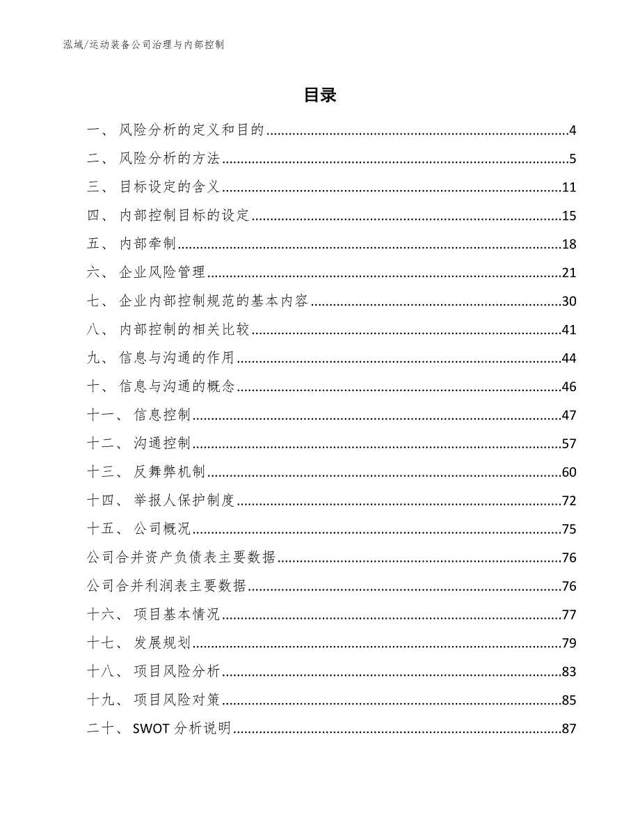 运动装备公司治理与内部控制（参考）_第2页