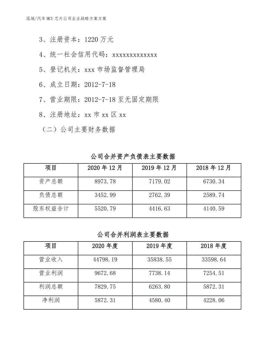 汽车MCU芯片公司企业战略方案方案_第5页