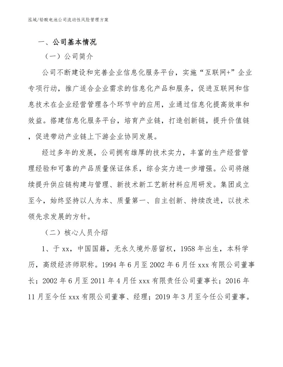 铅酸电池公司流动性风险管理方案_第3页