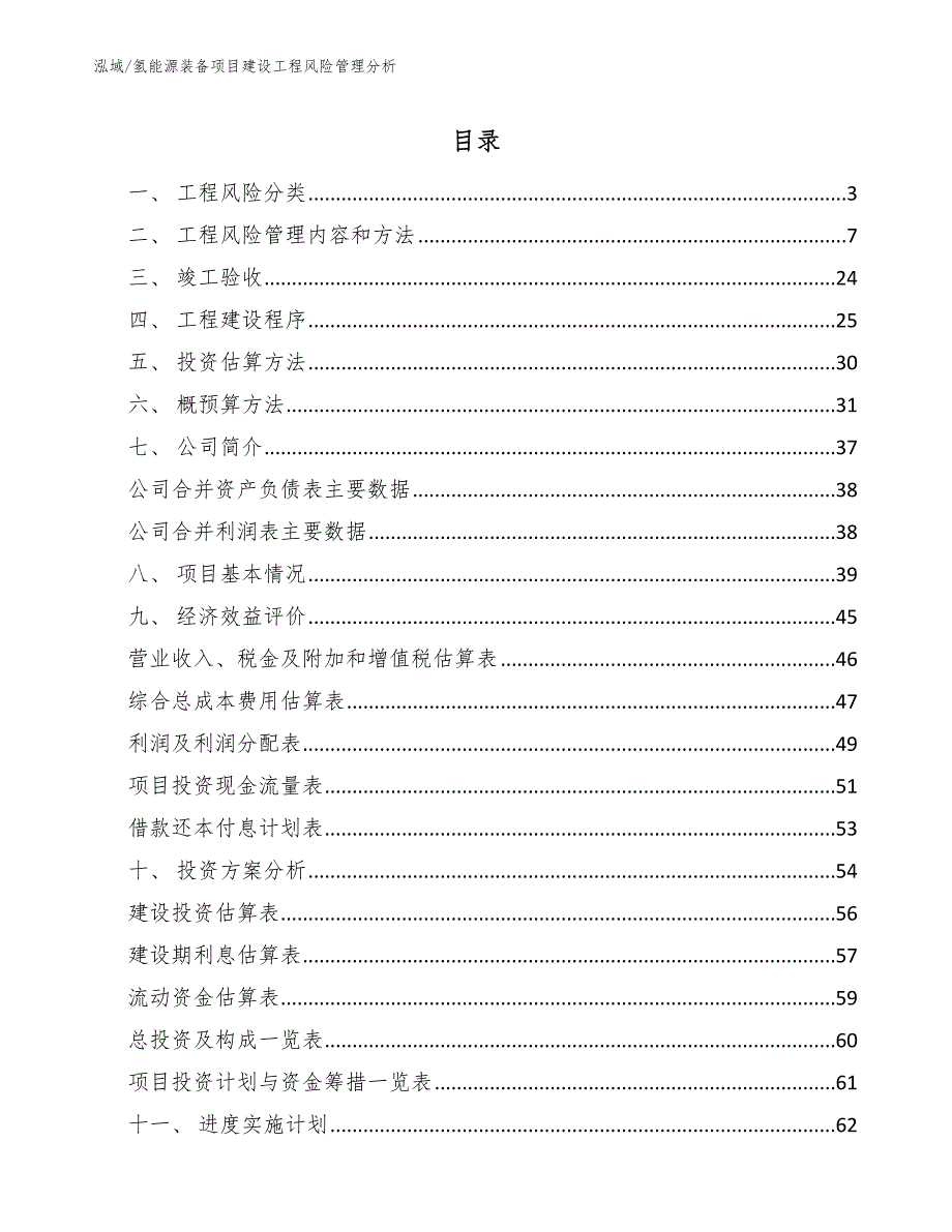 氢能源装备项目建设工程风险管理分析（范文）_第2页