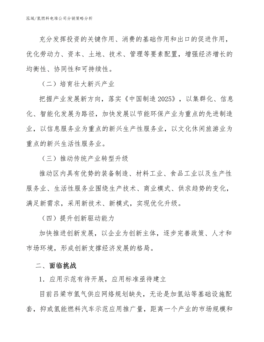 氢燃料电堆公司分销策略分析_第3页