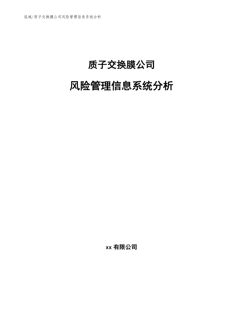 质子交换膜公司风险管理信息系统分析_参考_第1页