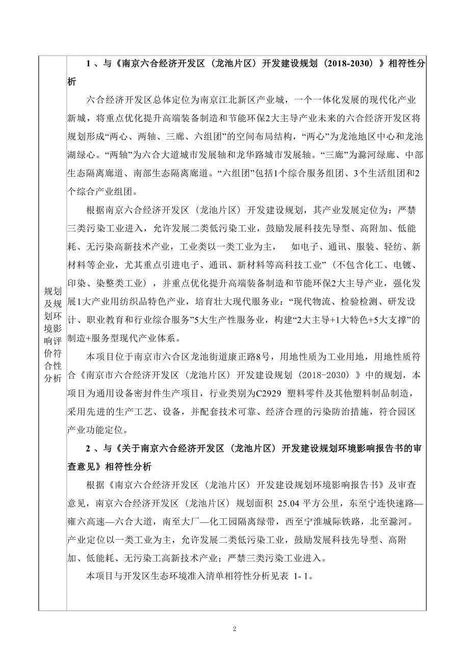 通用设备密封件生产项目环境影响报告表_第2页