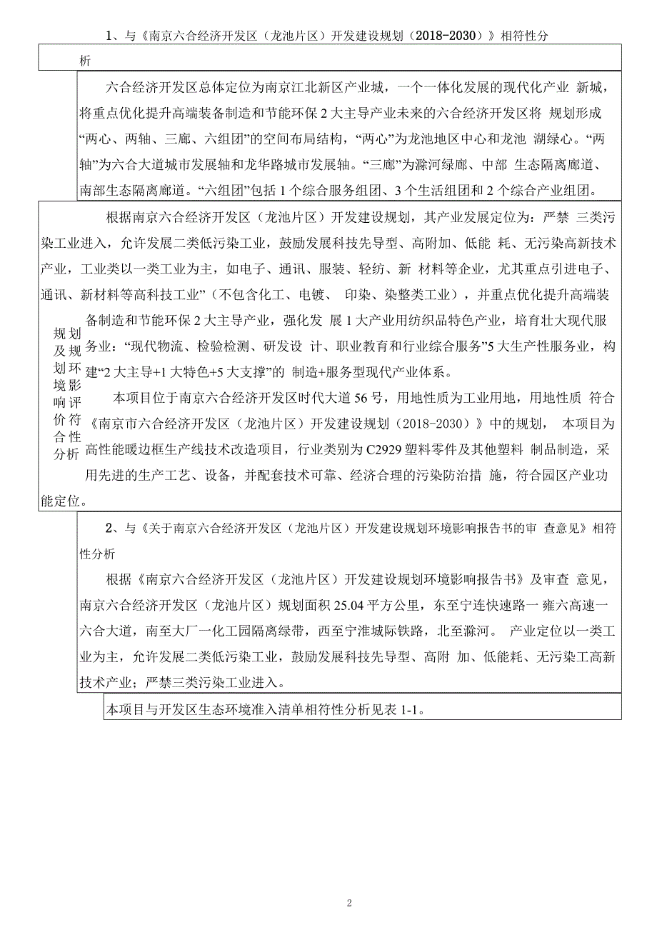 高性能暖边框生产线技术改造项目环境影响报告表_第2页