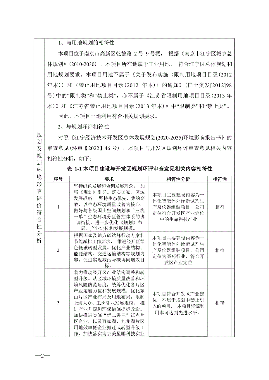 一体化智能体外诊断试剂生产及仪器组装项目环境影响报告表_第3页