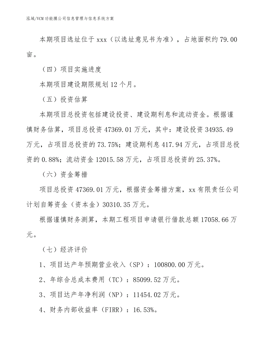 VCM功能膜公司信息管理与信息系统方案【参考】_第2页