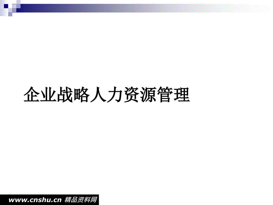 人力资源管理战略的观念_第1页