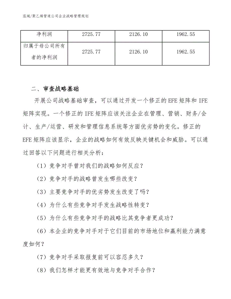 聚乙烯管道公司企业战略管理规划_第4页