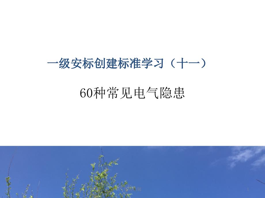 60种常见电气隐患业界相关_第1页